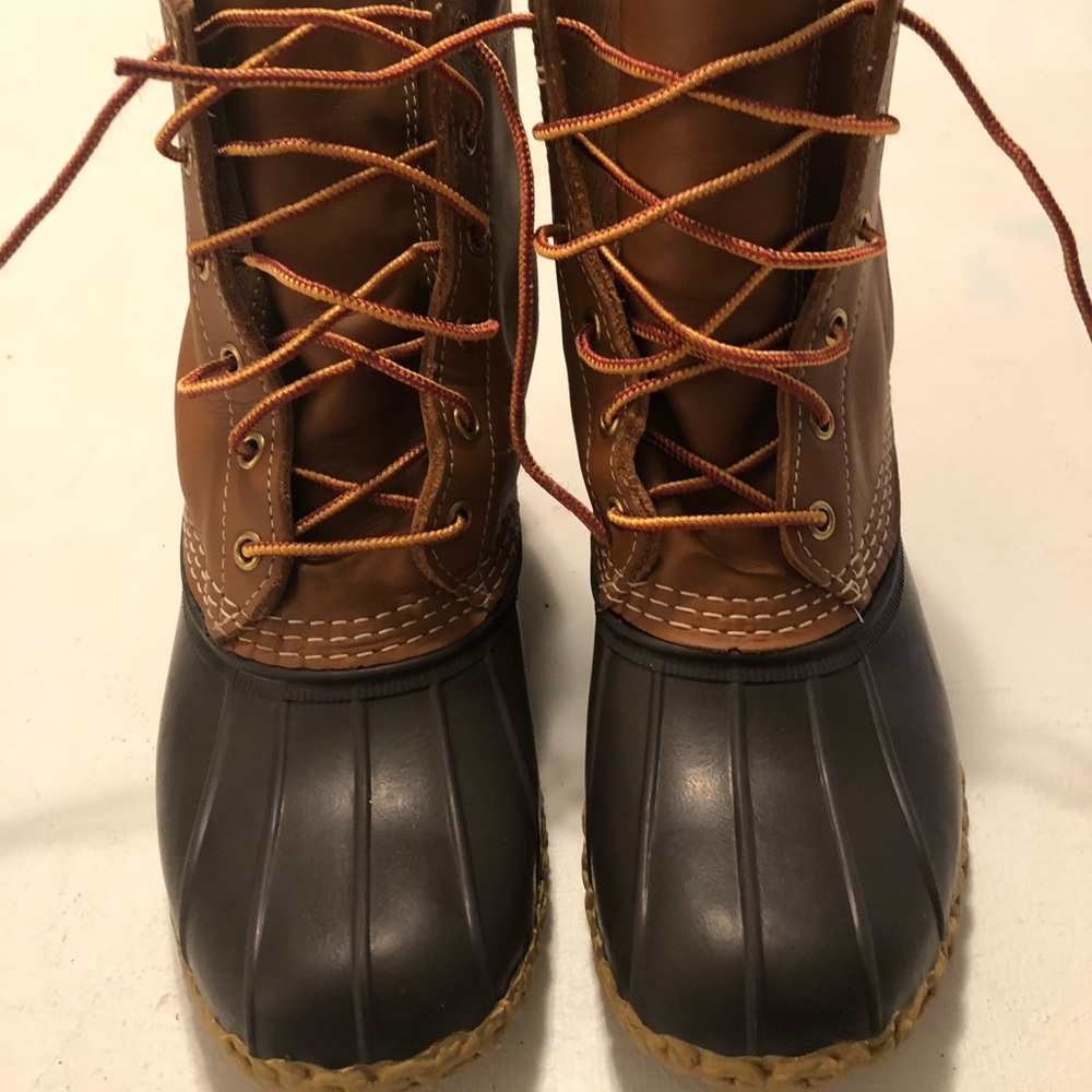 LL Bean Rain Boots, Tan/Brown, Size 7